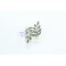 Handcrafted 925 Sterling Silver Ring Women's Marcasite Leaf Floral Theme